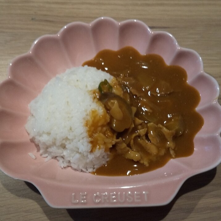 茄子とオクラのポークカレー♡